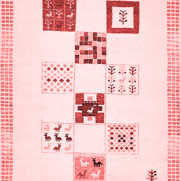 Machine Washable Solid Red Modern Rug, wshabs140red