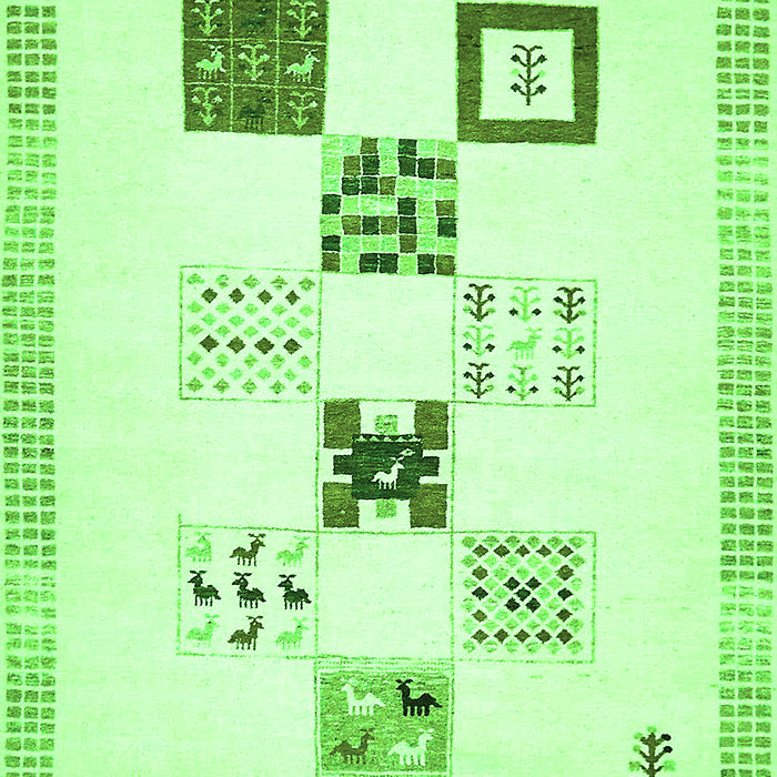 Machine Washable Solid Green Modern Area Rugs, wshabs140grn