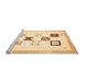 Sideview of Machine Washable Solid Orange Modern Area Rugs, wshabs140org