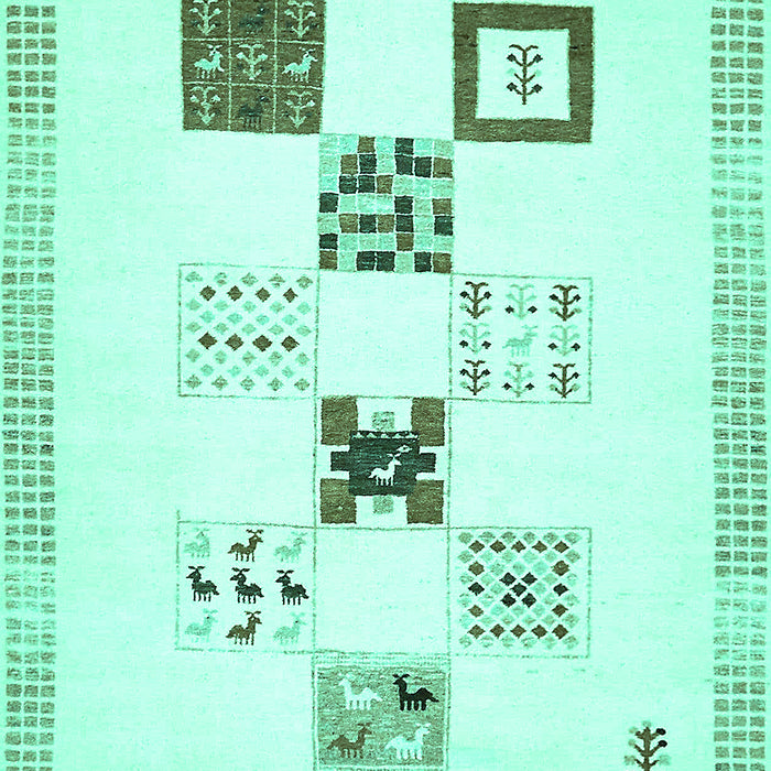 Solid Turquoise Modern Rug, abs140turq