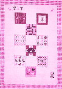 Solid Pink Modern Rug, abs140pnk