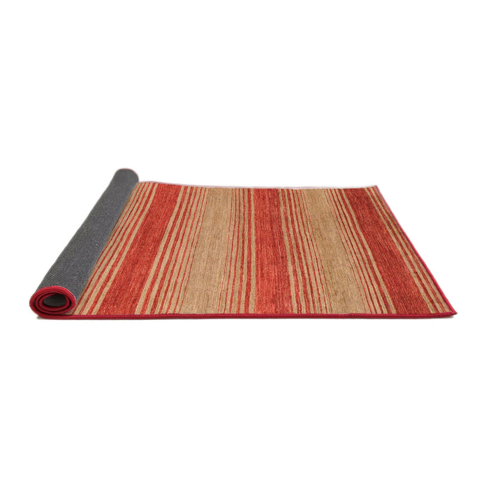 Sideview of Abstract Mango Orange Modern Rug, abs1410