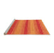 Sideview of Machine Washable Abstract Orange Modern Area Rugs, wshabs1410org