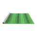 Sideview of Machine Washable Abstract Emerald Green Modern Area Rugs, wshabs1410emgrn