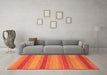 Machine Washable Abstract Orange Modern Area Rugs in a Living Room, wshabs1410org