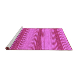 Sideview of Machine Washable Abstract Purple Modern Area Rugs, wshabs1410pur