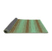 Sideview of Abstract Turquoise Modern Rug, abs1410turq