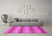 Machine Washable Abstract Purple Modern Area Rugs in a Living Room, wshabs1410pur