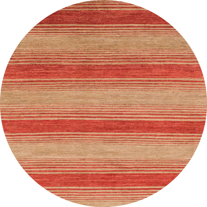 Round Abstract Mango Orange Modern Rug, abs1410