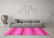 Machine Washable Abstract Pink Modern Rug in a Living Room, wshabs1410pnk