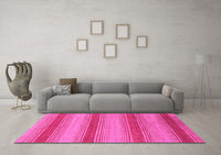 Machine Washable Abstract Pink Modern Rug, wshabs1410pnk