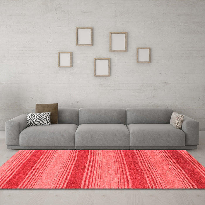Modern Red Washable Rugs
