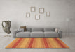 Machine Washable Abstract Brown Modern Rug in a Living Room,, wshabs1410brn