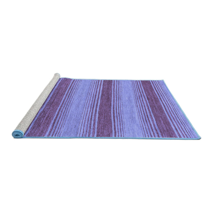 Sideview of Machine Washable Abstract Blue Modern Rug, wshabs1410blu