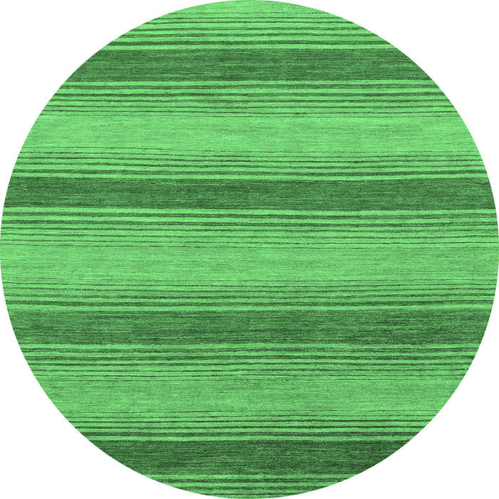 Round Abstract Emerald Green Modern Rug, abs1410emgrn