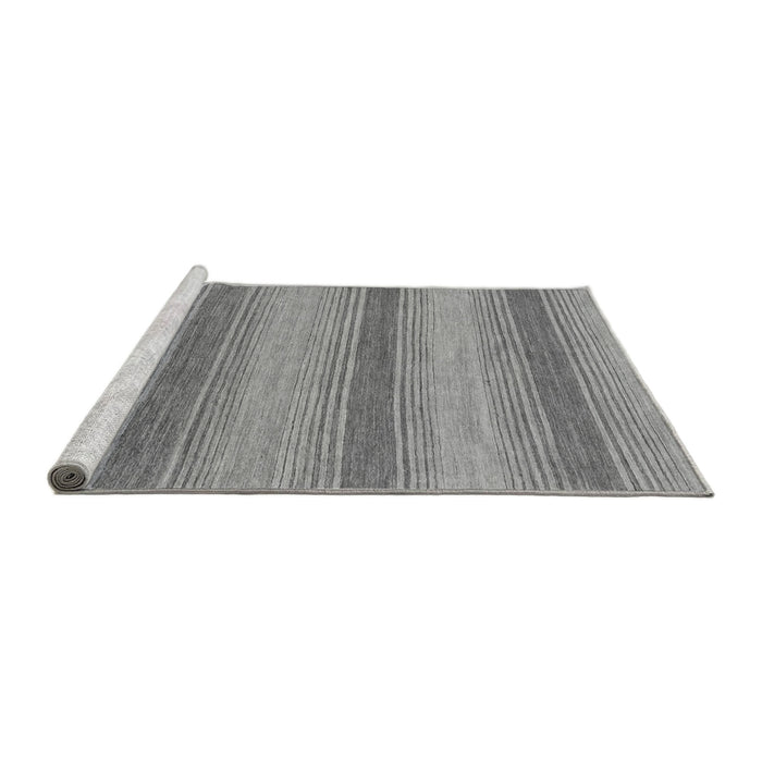 Sideview of Machine Washable Abstract Gray Modern Rug, wshabs1410gry