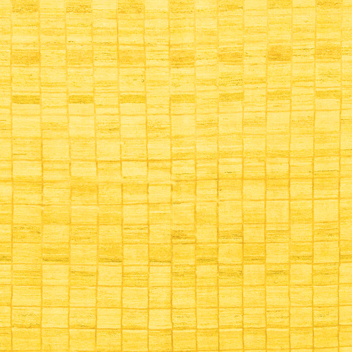 Machine Washable Solid Yellow Modern Rug, wshabs1411yw