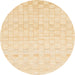 Round Machine Washable Abstract Khaki Gold Rug, wshabs1411