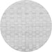 Round Solid Gray Modern Rug, abs1411gry