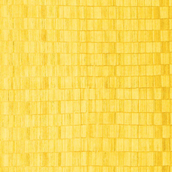 Square Solid Yellow Modern Rug, abs1411yw