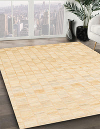 Abstract Khaki Gold Solid Rug, abs1411