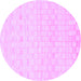 Round Solid Purple Modern Rug, abs1411pur