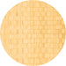 Round Solid Brown Modern Rug, abs1411brn