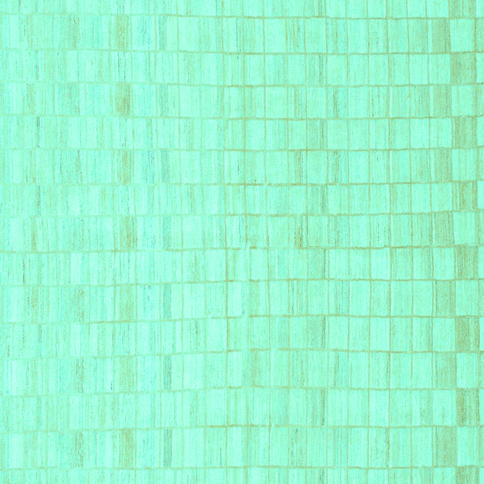 Square Machine Washable Solid Turquoise Modern Area Rugs, wshabs1411turq