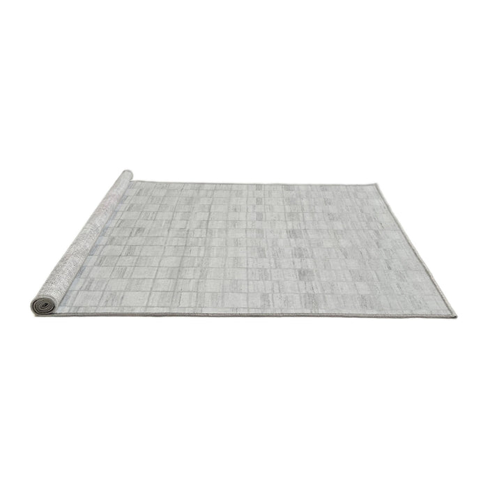 Sideview of Machine Washable Solid Gray Modern Rug, wshabs1411gry