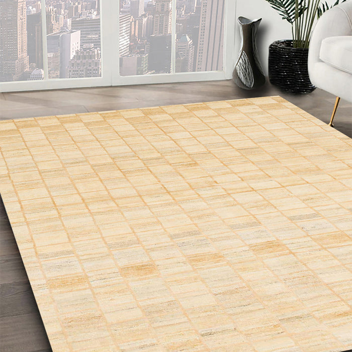 Machine Washable Abstract Khaki Gold Rug in a Family Room, wshabs1411