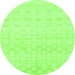 Round Solid Green Modern Rug, abs1411grn