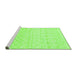 Sideview of Machine Washable Solid Green Modern Area Rugs, wshabs1411grn