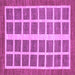 Square Machine Washable Abstract Purple Modern Area Rugs, wshabs1412pur