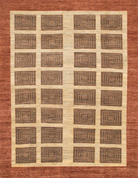 Machine Washable Abstract Brown Sand Brown Rug, wshabs1412