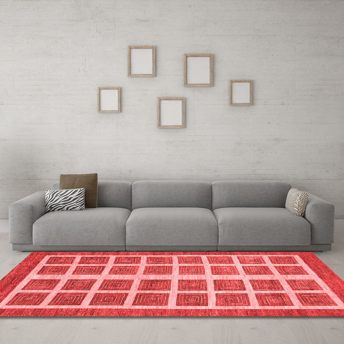 Modern Red Washable Rugs