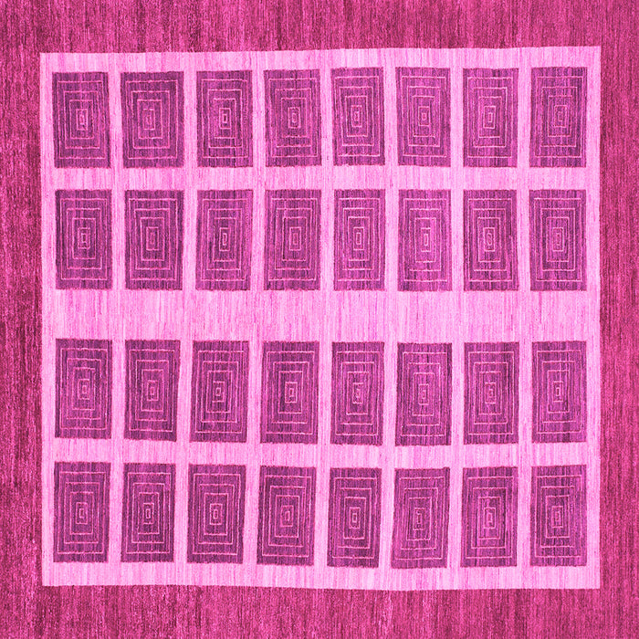 Square Abstract Pink Modern Rug, abs1412pnk