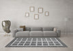 Machine Washable Abstract Gray Modern Rug in a Living Room,, wshabs1412gry