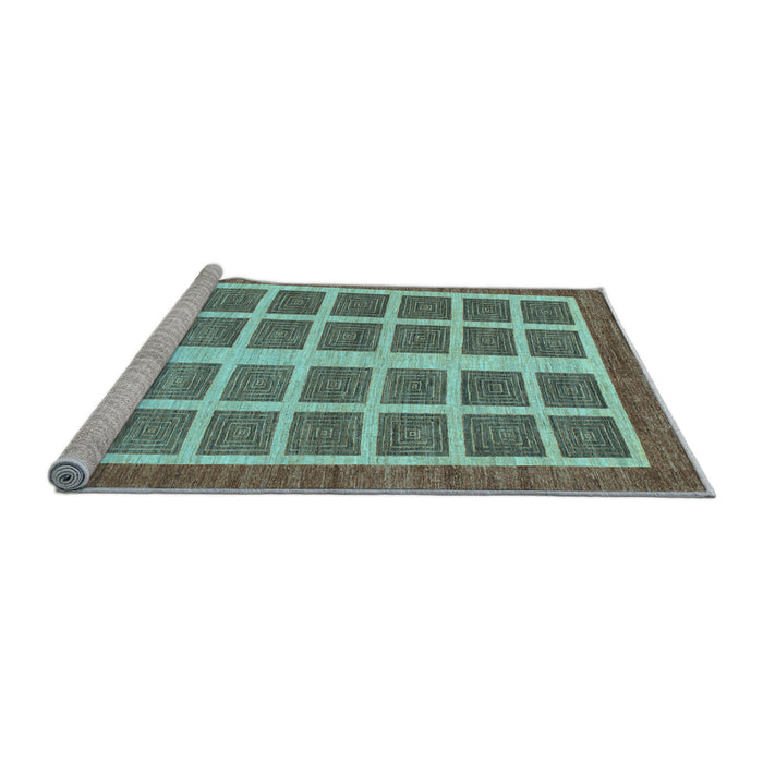 Sideview of Machine Washable Abstract Light Blue Modern Rug, wshabs1412lblu