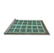 Sideview of Machine Washable Abstract Light Blue Modern Rug, wshabs1412lblu
