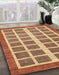 Machine Washable Abstract Brown Sand Brown Rug in a Family Room, wshabs1412