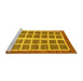 Sideview of Machine Washable Abstract Yellow Modern Rug, wshabs1412yw