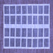 Square Abstract Blue Modern Rug, abs1412blu