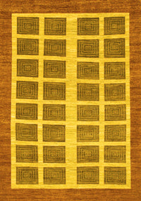 Abstract Yellow Modern Rug, abs1412yw