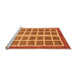 Sideview of Machine Washable Abstract Orange Modern Area Rugs, wshabs1412org
