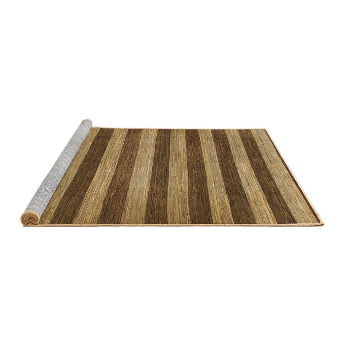 Sideview of Machine Washable Abstract Caramel Brown Rug, wshabs1413