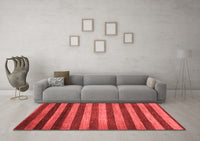 Machine Washable Abstract Red Modern Rug, wshabs1413red