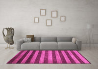 Machine Washable Abstract Pink Modern Rug, wshabs1413pnk