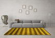 Machine Washable Abstract Yellow Modern Rug in a Living Room, wshabs1413yw