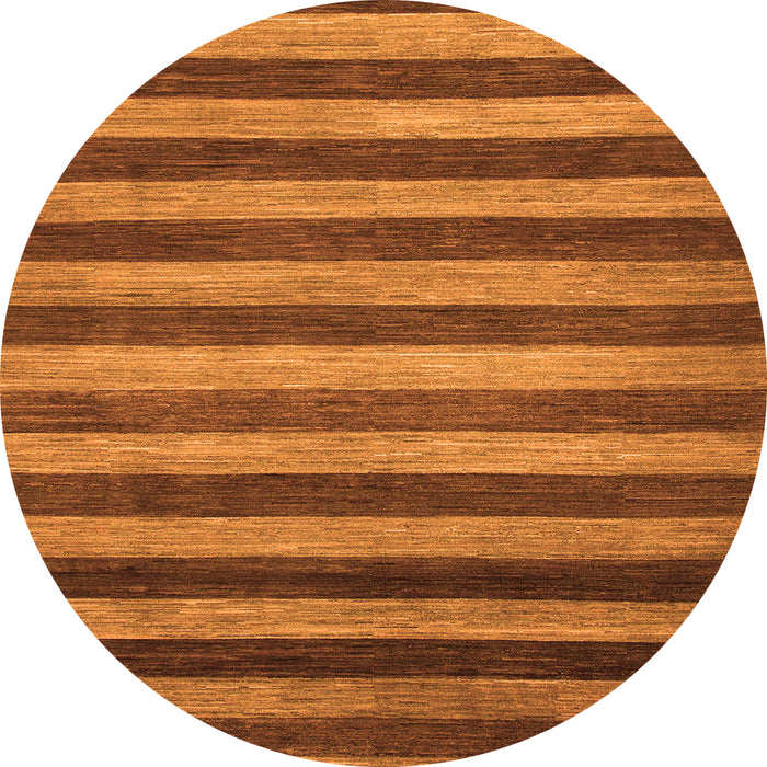 Round Abstract Orange Modern Rug, abs1413org