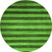 Round Abstract Green Modern Rug, abs1413grn